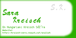 sara kreisch business card